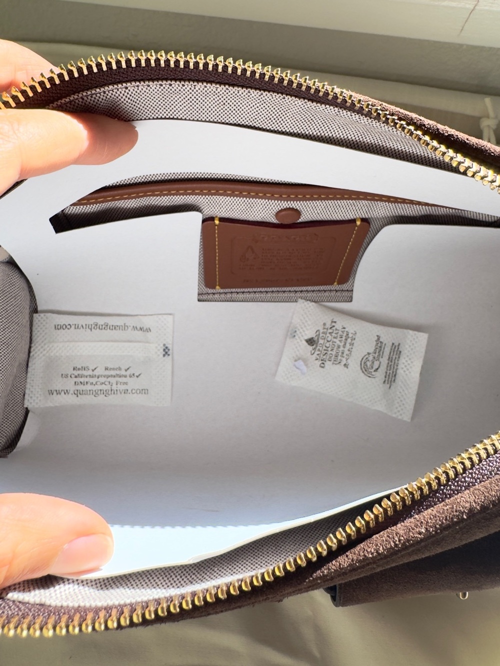 NWT 🤎COACH Mini Turnlock Haversack Suede Shoulder Bag - Picture 8 of 10
